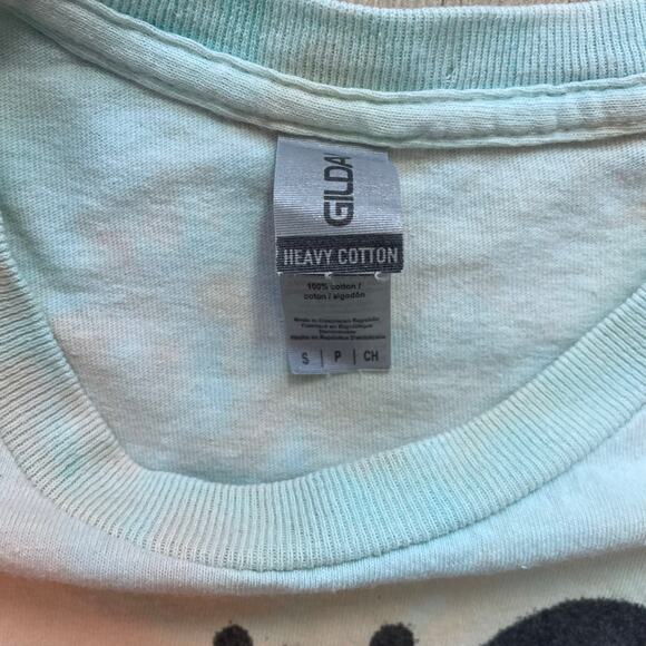 Gorillaz Band Tee Graphic T-Shirt Sz Small Tie Dye Pastel Gildan Heavy Cotton - Picture 4 of 6